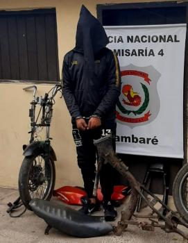 Detienen a presunto ladrón y recuperan parte del biciclo robado